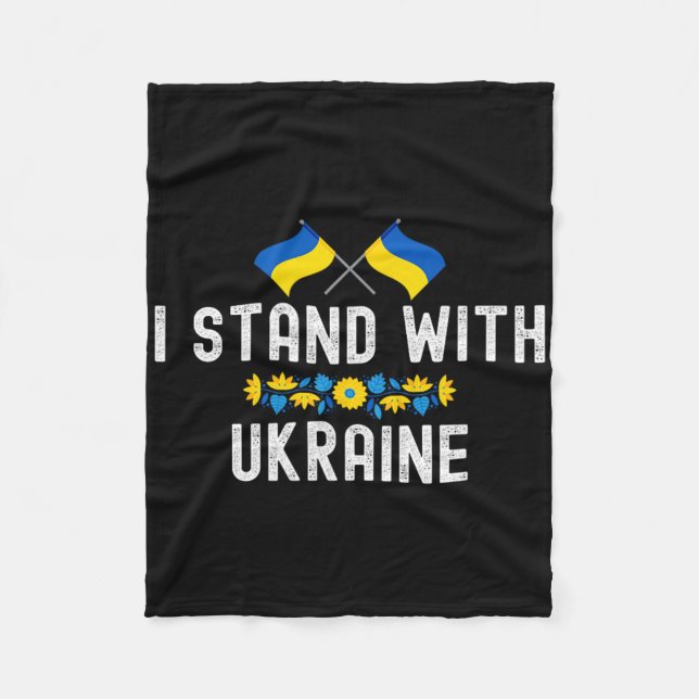 Cobertor De Velo I Stand With Ukraine Supporters Sunflower Ukrainia (Frente)