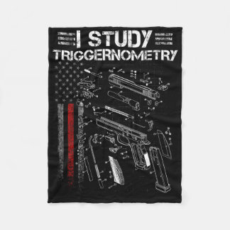 Cobertor De Velo I Study Triggernometry Gun Veteran Christmas 