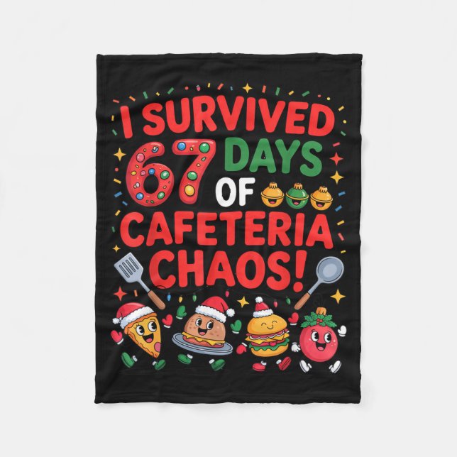 Cobertor De Velo I Survived 67 Days Of Cafeteria Chaos In Lunch Lad (Frente)