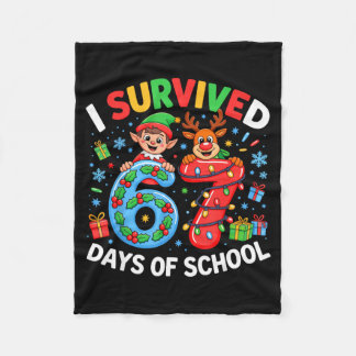 Cobertor De Velo I Survived 67 Days Of School Christmas Candy Cane 