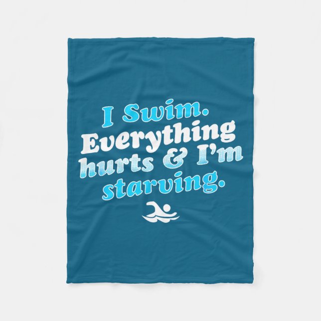 Cobertor De Velo I Swim Funny Swimmer Quote  (Frente)