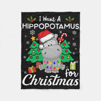 Cobertor De Velo I Want A Hippopotamus For Christmas Cute Gift Xmas