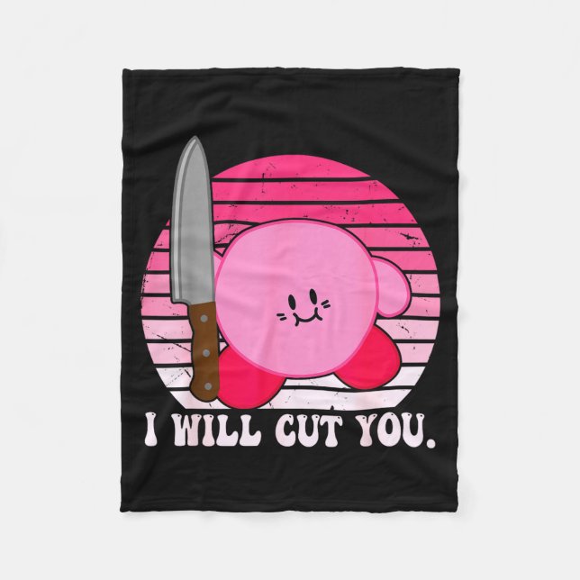 Cobertor De Velo I Will Cut You Funny Quote  (Frente)