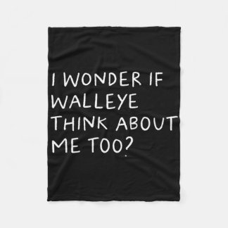 Cobertor De Velo I Wonder If Walleye Think About Me Too Fishing