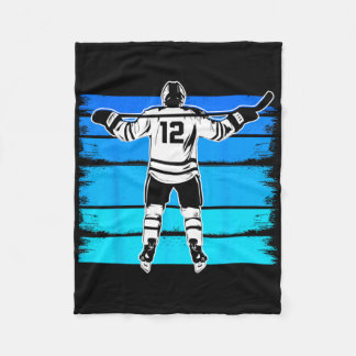 Cobertor De Velo Ice Hockey Boys Number 12 12th Birthday 12 Year Ol