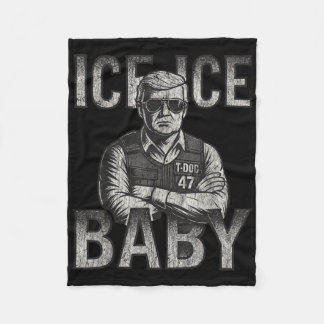 Cobertor De Velo Ice Ice Baby Retro Funny Trump