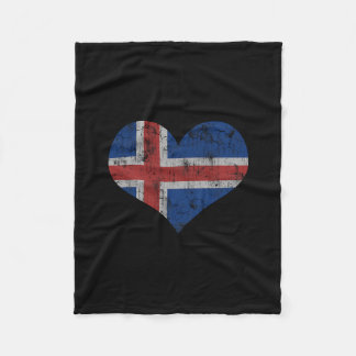 Cobertor De Velo Iceland Flag Icelander Love Heart Home Vacation Fa