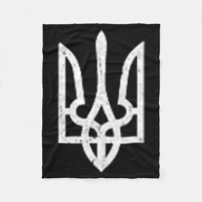 Cobertor De Velo Ícone ucraniano Tryzub - Tridente da Ucrânia (Frente)