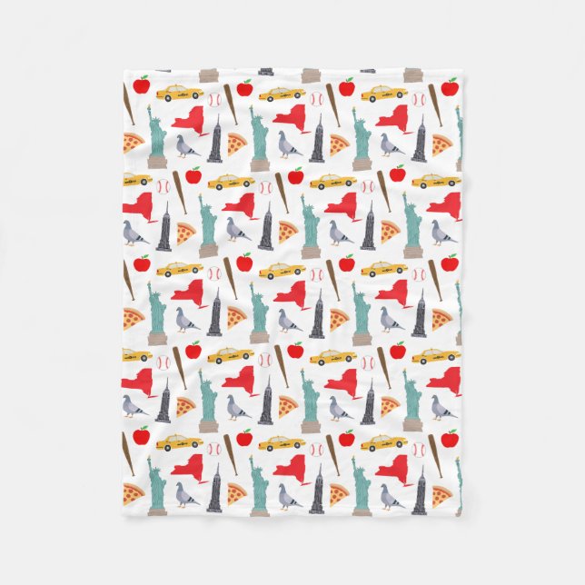 Cobertor De Velo Ícones de Nova Iorque (Frente)