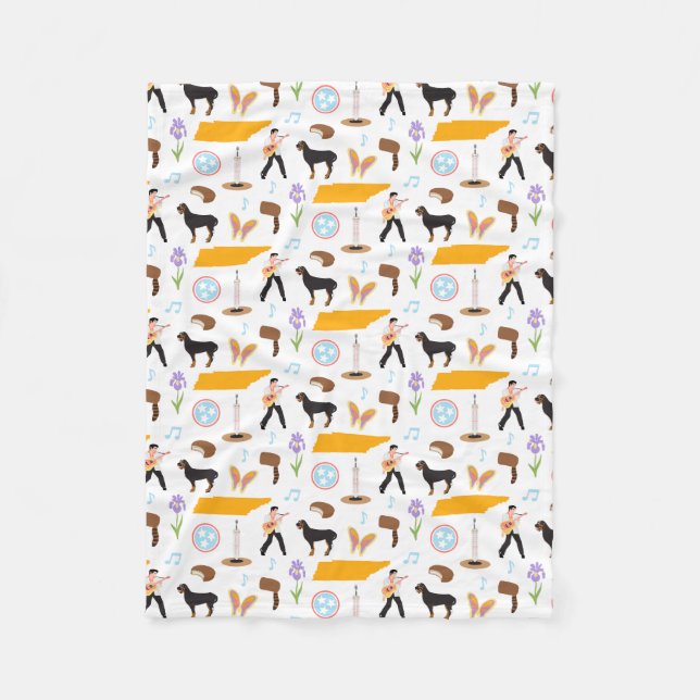 Cobertor De Velo Ícones do Tennessee (Frente)