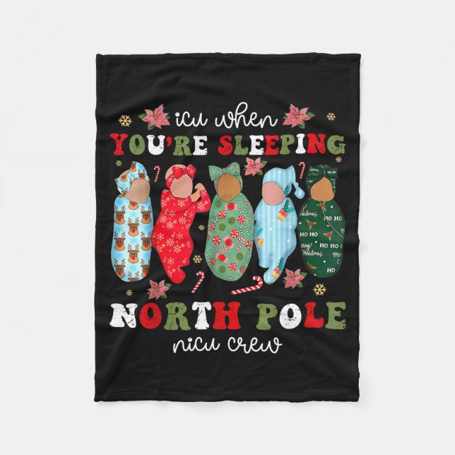 Cobertor De Velo Icu When You’re Sleeng Nicu Crew Cute Baby Christm (Frente)