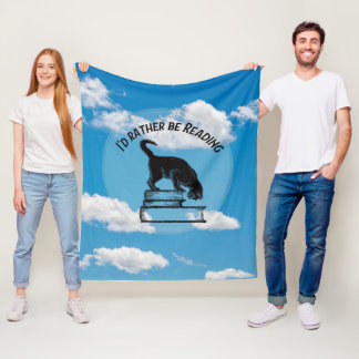 Cobertor De Velo I'd Rather Be Reading Throw Blanket