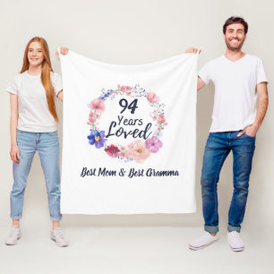 Cobertor De Velo Idade Personalizada Personalizada Amada 94 Anos