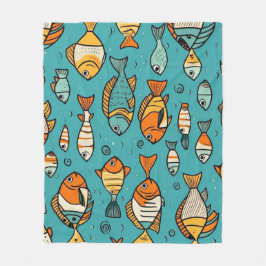 Cobertor De Velo Ideias de presentes de padrão de peixe