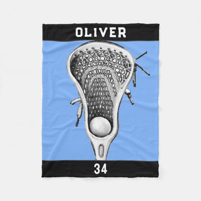 Cobertor De Velo Ideias de Presentes Personalizados de Lacrosse (Frente)