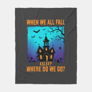 Cobertor De Velo Igreja Assombrada de Halloween Para Onde Vamos