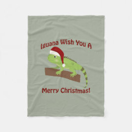 Cobertor De Velo Iguana Deseje A Você Um Feliz Natal