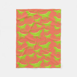 Cobertor De Velo Iguana Lizard Pattern