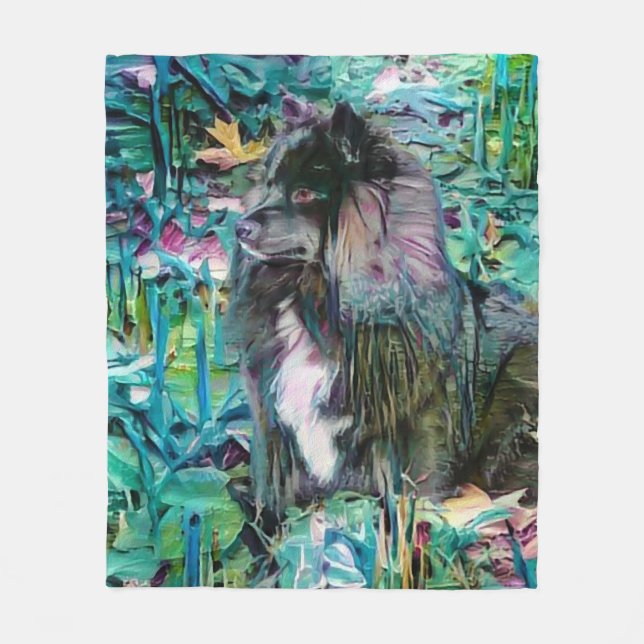 Cobertor De Velo IHANA Finlândia Lapphund Lappece Flesece Blanket (Frente)