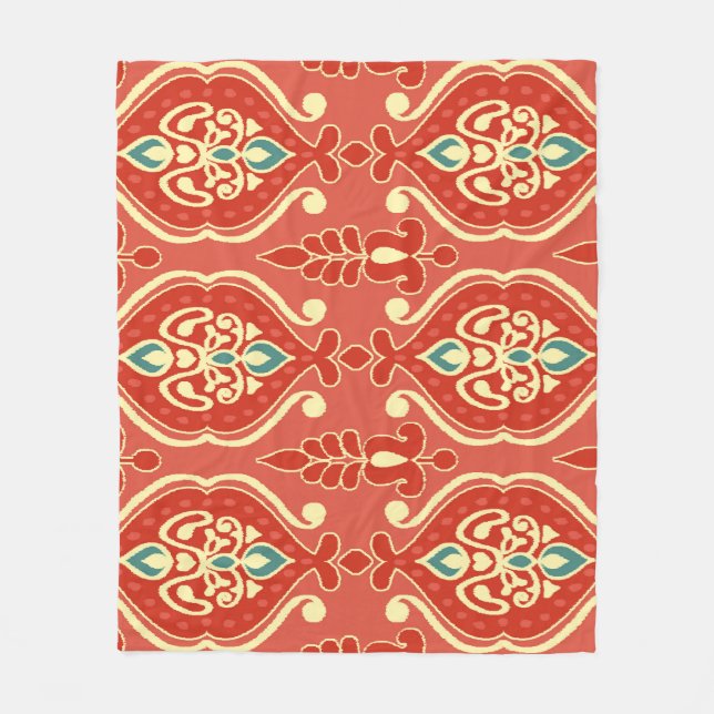 Cobertor De Velo Ikat artesanal: Tecido de Boho Étnico (Frente)