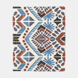 Cobertor De Velo Ikat Aztec: Ornamento Geométrico Étnico.
