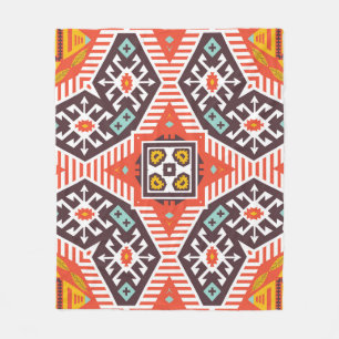 Cobertor De Velo Ikat Aztec: Textura em striping étnico