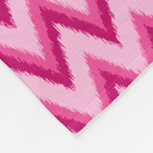 Cobertor De Velo Ikat Chevron Stripes - Fuchsia e rosa pálido