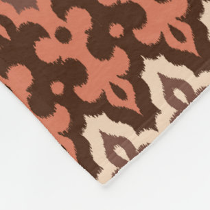Cobertor De Velo Ikat Damask, Brown, Taupe & Rust marroquino