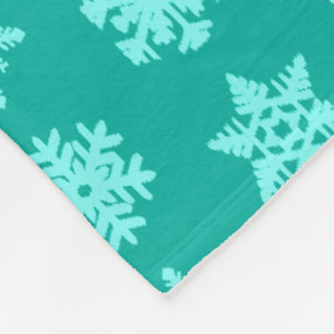 Cobertor De Velo Ikat Snowflakes - Turquesa e aqua