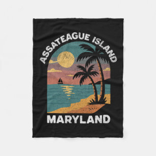 Cobertor De Velo Ilha Ateague Maryland Souvenir Crepúsculo Vintage