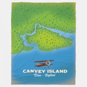 Cobertor De Velo Ilha Canvey, mapa de Essex Endland