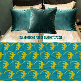 Cobertor De Velo Ilha Gecko Fleece Blanket