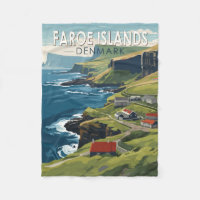 Ilhas Faroé Dinamarca Viagem Art Vintage