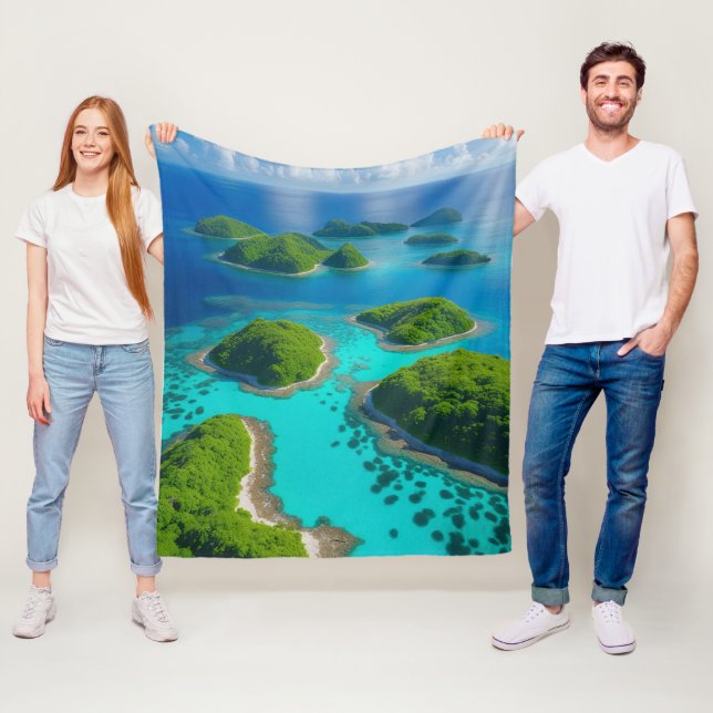 Cobertor De Velo "Ilhas no Céu: Fuga do Oceano Cozy (In Situ)