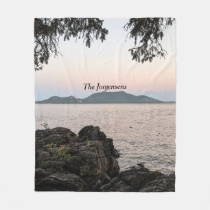 Cobertor De Velo Ilhas San Juan - Ascensão da Lua sobre a ilha Cyp