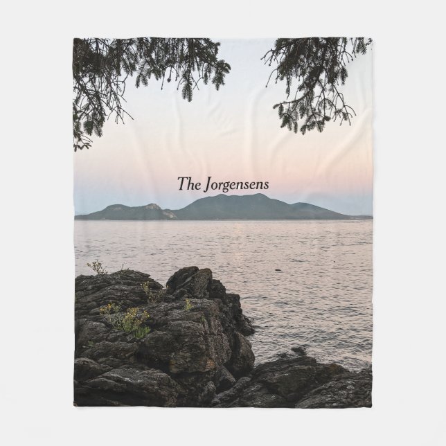 Cobertor De Velo Ilhas San Juan - Ascensão da Lua sobre a ilha Cypr (Frente)