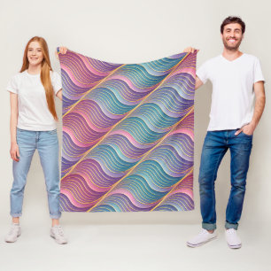 Cobertor De Velo Ilusão de Ondas 3D Holográficas Sem Costura
