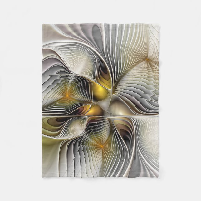 Cobertor De Velo Ilusão Óptica Abstrata Fractal 3D Com Profundidade (Frente)