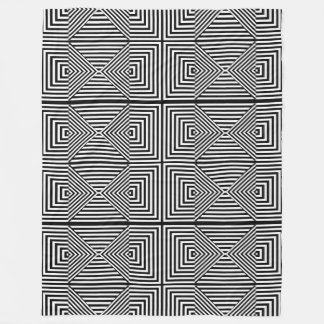 Cobertor De Velo Ilusões Ópticas - Aberto Geométrico Preto e Branco