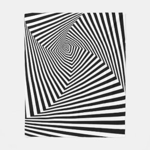 Cobertor De Velo Ilusões Ópticas: Abstrato Geométrico em Striped.