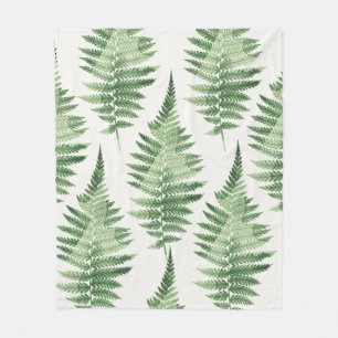 Cobertor De Velo Ilustração Botânica de Fern Verde Minimalista