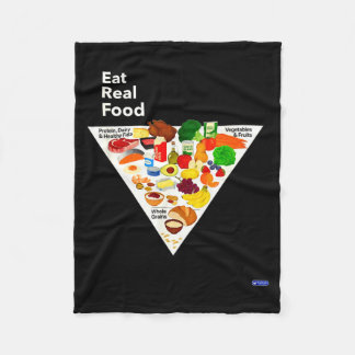 Cobertor De Velo Ilustração da Pirâmide Alimentar Comida Real