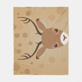 Cobertor De Velo ilustração das renas sobre fundo castanho