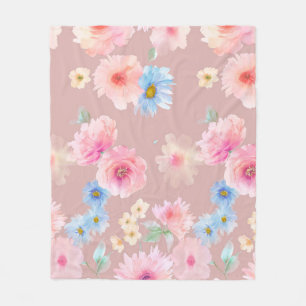 Cobertor De Velo Ilustração de aquarela das flores. Flutuação de ág