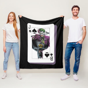 Cobertor De Velo Ilustração de Carta de Baralho do Coringa e Batman