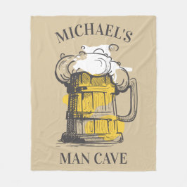Cobertor De Velo Ilustração de Cerveja de Texto Personalizado