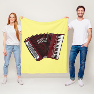 Cobertor De Velo Ilustração de desenho animado de Accordion