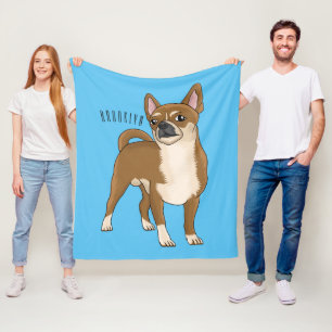 Cobertor De Velo Ilustração de desenho animado de cachorro Chihuahu