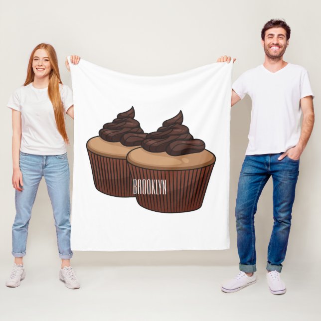 Cobertor De Velo ilustração de desenho animado de cupcake (In Situ)
