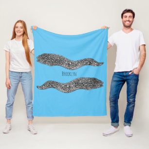 Cobertor De Velo Ilustração de desenho animado de enguia-pintada-pr